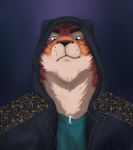  anthro barazoku bust_portrait clothed clothing felid feline icon kemono male mammal pantherine portrait solo tiger 