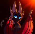  2019 blue_eyes cynder digital_media_(artwork) dragon female feral hi_res horn membrane_(anatomy) membranous_wings plaguedogs123 scalie simple_background solo spyro_the_dragon video_games western_dragon wings 