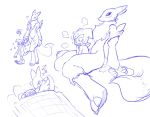  &lt;3 anthro blush digimon digimon_(species) duo female hug impmon larger_female male pokyuii renamon size_difference smaller_male 