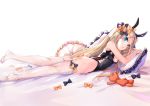  abigail_williams_(fate/grand_order) animal_ears ass bed blonde_hair blue_eyes bodysuit bow breasts bunny_ears bunnygirl fate/grand_order fate_(series) jin_young-in long_hair skintight tail teddy_bear thighhighs white 