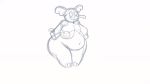  16:9 animated anthro belly big_breasts breasts bubble disney dumbo_(movie) elephant elephantid epilepsy_warning female hooves hyper hyper_penis mammal nipples penis pink_skin popping proboscidean pussy sexyshrine slightly_chubby solo thick_thighs trunk wide_hips 