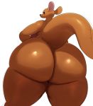  2019 absurd_res anthro bald bedroom_eyes big_butt breasts butt disney female half-closed_eyes hi_res huge_butt kanga kangaroo looking_at_viewer looking_back macropod mammal marsupial mature_female nude rear_view seductive simple_background smile solo sssonic2 standing white_background winnie_the_pooh_(franchise) 