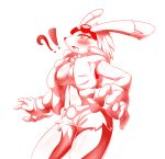  ! 2015 ? ?! anthro big_breasts blush bottomwear breasts cleavage clothed clothing crossgender eyewear female fur gloves goggles hair handwear hi_res king_kazma lagomorph long_hair mammal navel open_mouth shorts simple_background skimpy solo summer_wars tailzkim teeth tongue torn_clothing tuft white_background white_fur white_hair 