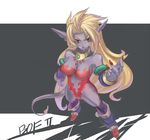  bad_id bad_pixiv_id blonde_hair boots breasts breath_of_fire breath_of_fire_ii gloves jewelry knee_boots large_breasts necklace nude pointy_ears purple_skin red_eyes rinpoo_chuan solo sumith tail 