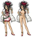  boa breasts cleavage comparison deborah decent_and_indecent dragon_quest dragon_quest_v feather_boa heels high_heels nude pussy shoes uncensored 