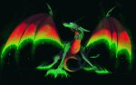  2019 activision black_background black_sclaes blue_eyes claws cynder digital_media_(artwork) dragon female feral hi_res horn membrane_(anatomy) membranous_wings plaguedogs123 scales scalie simple_background solo spyro_the_dragon video_games western_dragon wings 