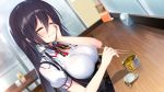  black_hair game_cg ichiri kanzume_shoujo_no_shuumatsu_sekai long_hair possible_duplicate sarasa_sari school_uniform silkys_plus 