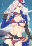  bikini fate/grand_order miyamoto_musashi_(fate/grand_order) swimsuits sword tsang_yu_chun 