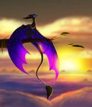  2019 absurd_res blue_eyes day detailed_background digital_media_(artwork) dragon female feral hi_res horn membrane_(anatomy) membranous_wings outside plaguedogs123 sky solo standing sun wings wyvern 