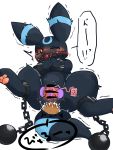  ! &lt;3 3_toes anal anal_penetration anus ball_gag bdsm black_fur blue_fur blue_markings blush bodily_fluids bound breath casseroleafy censored chain clitoris cum cum_in_ass cum_inside disembodied_penis double_penetration duo ears_up eeveelution female female_focus female_penetrated feral feral_focus feral_penetrated fluffy fluffy_ears fluffy_tail fur gag gagged genital_fluids handcuffs hi_res huff japanese_text looking_at_viewer male male/female male_penetrating markings motion_lines nintendo one_eye_closed orgasm penetration penis pok&eacute;mon pok&eacute;mon_(species) pussy pussy_juice quadruped red_eyes sex sex_toy shackles shaking shiny_pok&eacute;mon simple_background solo_focus spread_legs spreading tears text toes translation_request trembling umbreon vaginal vaginal_penetration vibrator video_games white_background 