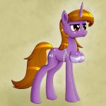  1:1 2017 boobhorse bra breasts busty_feral clothed clothing cutie_mark deusexequus digital_media_(artwork) equid equine female feral hair horn horse mammal my_little_pony pony simple_background standing underwear what 