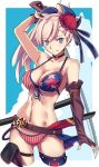  bikini fate/grand_order miyamoto_musashi_(fate/grand_order) swimsuits sword 