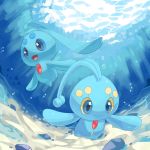  1:1 ambiguous_gender antennae_(anatomy) better_version_at_source blue_eyes blue_skin bubble digital_media_(artwork) duo hi_res legendary_pok&eacute;mon manaphy nintendo open_mouth phione plattyneko pok&eacute;mon pok&eacute;mon_(species) seabed smile underwater video_games water 