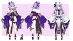  bao_nuan character_design cleavage garter horns japanese_clothes nijisanji nijisanji_seeds no_bra pantsu pointy_ears rindou_mikoto tail thighhighs 