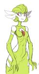  breasts colored_sketch featureless_breasts female gardevoir hair humanoid nintendo not_furry pok&eacute;mon pok&eacute;mon_(species) robotjoe simple_background solo video_games white_background wide_hips 