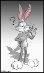  2017 absurd_res anthro buckteeth bugs_bunny confusion fur hi_res jcthornton lagomorph leporid looney_tunes male mammal rabbit solo teeth warner_brothers 