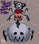  2016 3_fingers 4_arms 4_legs 5_eyes animal_humanoid arachnid arachnid_humanoid arthropod arthropod_humanoid claws cute_fangs fangs female fingers hi_res humanoid muffet multi_arm multi_eye multi_limb open_mouth rie_(artist) sharp_teeth smile spider_humanoid teeth text undertale video_games 