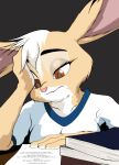  anthro brown_eyes brown_fur clothed clothing disney female fur grummancat hi_res jackie_hopps_(grummancat) lagomorph leporid mammal rabbit school zootopia 