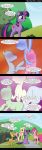  2019 absurd_res blush bodily_fluids comic cutie_mark deusexequus dialogue earth_pony english_text equid equine female feral fluttershy_(mlp) friendship_is_magic grass group hair hi_res horn horse hose male mammal multicolored_hair my_little_pony open_mouth outside pinkie_pie_(mlp) pony sky smile snails_(mlp) sweat text tongue tongue_out tree twilight_sparkle_(mlp) unicorn 