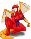  anthro big_breasts blackbetty breasts clothed clothing digital_media_(artwork) dragon female horn machines scalie smile solo wings 