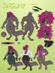  2019 abs anthro big_breasts big_butt breasts butt canid canine canis clothed clothing digital_media_(artwork) eyewear female fur glasses hair hat headgear headwear hi_res invalid_tag looking_at_viewer mammal model_sheet muscular muscular_female nasusbot navel nipples nude puffy_nipples pussy segway_(segwayrulz) simple_background skimpy solo standing teacher text thick_thighs wolf 