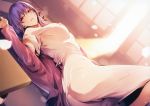  ass breasts dress fate/stay_night fate_(series) long_hair matou_sakura nanao_(mahaya) petals purple_hair red_eyes ribbons 