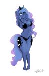 anthro big_breasts breasts cleavage clothed clothing equid female friendship_is_magic hi_res horn mammal my_little_pony princess_luna_(mlp) sanzols unicorn 