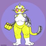  1:1 2019 anthro azureinthedark breasts cybernetics cyborg digital_media_(artwork) female haplorhine hi_res machine mammal monkey nova_(srmthfg) primate robot solo super_robot_monkey_team_hyperforce_go 