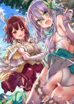  alt ass atelier atelier_sophie cleavage heels pantsu plachta skirt_lift sophie_neuenmuller thighhighs 