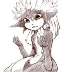  1:1 2016 370ml breasts d: featureless_breasts female humanoid lying mask midna monochrome nintendo not_furry simple_background sitting solo the_legend_of_zelda twili twilight_princess video_games white_background 