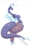  absurd_res anthro anthrofied big_breasts bodily_fluids breast_squish breasts bunny_costume chromatic_aberration clothing costume eyelashes female footwear hi_res high_heels huge_breasts legendary_pok&eacute;mon legwear looking_at_viewer looking_back mature_female nintendo pantyhose pok&eacute;mon pok&eacute;mon_(species) shadow_lugia shadow_pok&eacute;mon shoes simple_background slightly_chubby solo squish sweat theobrobine thick_thighs video_games voluptuous white_background wide_hips 
