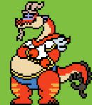  belly big_belly bottomwear claws clothing cosplay deity digital_media_(artwork) dragon eyebrows eyes_closed facial_hair goatee long_neck low_res male marshivolt nintendo overweight papyrus_(undertale) pixel_(artwork) scalie scarf shirt shorts smile solo sprite the_legend_of_zelda topwear undertale unibrow valoo video_games wind_waker wings 