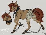  animal_genitalia anus bandage chain collar equid equine fan_character female feral mammal my_little_pony omnipresentcrayon pussy solo 
