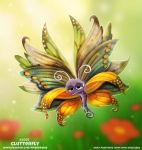  arthropod butterfly cryptid-creations flower insect lepidopteran plant solo 