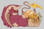  alolan_raichu balls big_balls big_dom_small_sub huge_balls hyper hyper_balls larger_male male male/male musk nintendo pok&eacute;mon pok&eacute;mon_(species) raichu regional_variant size_difference skuntank smelling text tingtongten video_games 