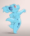  2019 absurd_res ajin anthro anthrofied butt butt_pose cute_fangs female hi_res looking_at_viewer looking_back nidorina nintendo nude pok&eacute;mon pok&eacute;mon_(species) rear_view reptile scalie simple_background smile solo standing video_games 