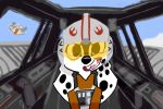  101_dalmatian_street 101_dalmatians anthro armor canid canine canis dalmatian dee_dee_(101_dalmatians) disney domestic_dog female flightsuit headgear helmet mammal open_mouth pilot rebellion snowspeeder spots star_wars visor whitewolf20xx 