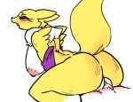  2019 animated anthro areola badassbaal big_breasts big_butt bodily_fluids breasts butt canid canine digimon digimon_(species) digitigrade duo faceless_male fangs female genital_fluids hanging_breasts male male/female male_penetrating mammal nipples open_mouth penetration penis pussy pussy_juice renamon sex solo_focus vaginal vaginal_penetration 