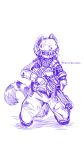  2019 anthro armor biped clothed clothing derideal digital_drawing_(artwork) digital_media_(artwork) domestic_cat felid feline felis female gun headgear helmet hi_res holding_object holding_weapon ivory_(derideal) kiaun mammal ranged_weapon rifle solo text uniform weapon 