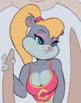  berri big_breasts blonde_hair blue_eyes breasts clothed clothing conker&#039;s_bad_fur_day female ground_squirrel hair hi_res mammal rareware rodent saransaran sciurid video_games 