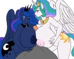  5:4 absurd_res anthro big_breasts breasts equid female friendship_is_magic group group_sex hi_res horn huge_breasts male male/female mammal marauder6272 my_little_pony penis princess_celestia_(mlp) princess_luna_(mlp) pussy sex sibling sister sisters steelph threesome titfuck winged_unicorn wings 