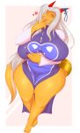  2019 absurd_res aisyah_zaskia_harnny anthro big_breasts blush breasts clothed clothing dragon female hair harnny hi_res horn huge_breasts solo standing toriel undertale video_games voluptuous 