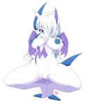  absol absurd_res anthro blue_eyes breasts crouching female hi_res hybrid jmsdf nintendo nude pok&eacute;mon pok&eacute;mon_(species) pussy silviara silvy solo spread_legs spreading tagme video_games weepinbelly zangoose 