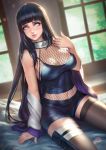  bike_shorts cleavage fishnets hyuuga_hinata jacket naruto naruto_shippuden ninja no_bra nopan nudtawut_thongmai possible_duplicate thighhighs 