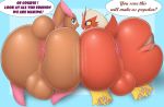  anthro anus avian backsack balls big_butt blaziken brown_fur butt butt_bump butt_grab duo english_text feathers fur girly hand_on_butt hi_res huge_butt lagomorph lopunny male mammal nintendo pandashorts pok&eacute;mon pok&eacute;mon_(species) red_feathers shiny_pok&eacute;mon take_your_pick text video_games 