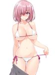  bikini fate/grand_order mash_kyrielight panty_pull shunichi swimsuits underboob undressing 