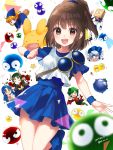  &gt;_o 3girls 4boys :d ;d arle_nadja bag_over_head bangs black_pants blue_cape blue_dress blue_eyes blue_hair blue_hairband blue_headwear blue_robe blurry blurry_foreground blush brown_eyes brown_hair cape character_request china_dress chinese_clothes commentary_request dated demon_horns depth_of_field dress elbow_gloves eyebrows_visible_through_hair flower glasses gloves green_eyes green_hair greyscale hair_between_eyes hairband hands_together hands_up hat heart heart-shaped_pupils high_ponytail holding holding_flower holding_sword holding_weapon horns koruri long_hair looking_at_viewer madou_monogatari monochrome multiple_boys multiple_girls one_eye_closed opaque_glasses open_mouth orange_hair own_hands_together pants petals pointy_ears ponytail puyopuyo red_dress red_eyes red_flower red_rose robe rose rose_petals short_sleeves silver_hair sleeveless sleeveless_dress smile star sword symbol-shaped_pupils tank_top twitter_username very_long_hair weapon white_background white_gloves white_tank_top wide_sleeves wristband 