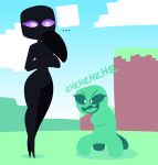  ... 2019 breasts creeper duo enderman featureless_breasts female hi_res kiwihermit minecraft not_furry standing video_games 