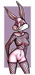 babs_bunny breasts female fishnet hi_res jewelry lagomorph looking_at_viewer luraiokun mammal nipples piercing pussy solo tiny_toon_adventures warner_brothers 