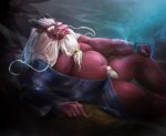  5_fingers anthro asian_mythology beads beard belly big_belly braided_hair bulge claws clothing dragon east_asian_mythology eastern_dragon facial_hair fingers flesh_whiskers hair hi_res horn japanese_clothing kemono kimono long_beard looking_at_viewer male mature_male muscular mythology navel nipples red_body scalie smile solo suggestive ub1s16thapqfgl9 underwear undressing white_hair 
